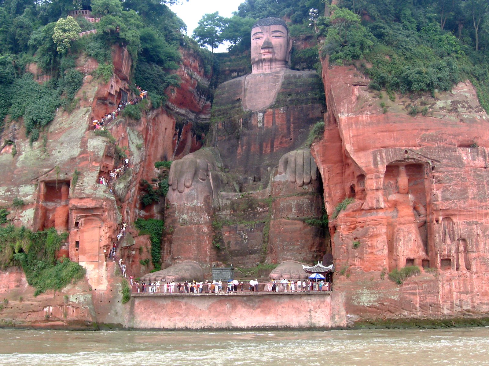 Leshan Giant Buddha beside the river